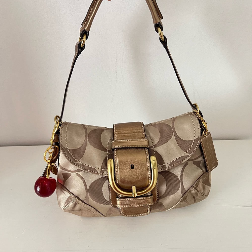 Coach Beige and Brown Shoulder Bag - Picture 11 of 11